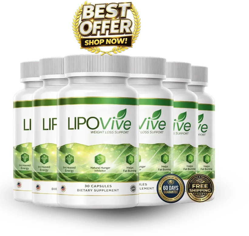 LipoVive 6 bottles — 180-day supply